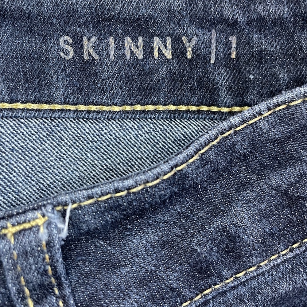 CP Jeans Indigo Rise Dark Wash Crystal Embellished Skinny Jeans - Picture 11 of 13